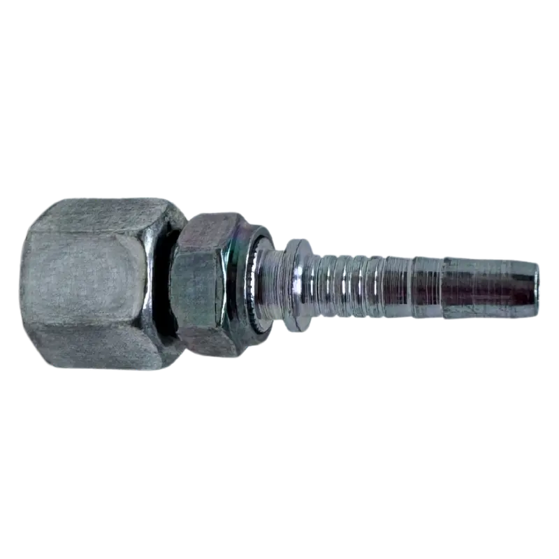 A-0404-Fofs : Alfagomma Straight Steel Fitting Insert, 1/4 (-04) Hose X 9/16-18 (-04) Female Orfs Double Hex 1
