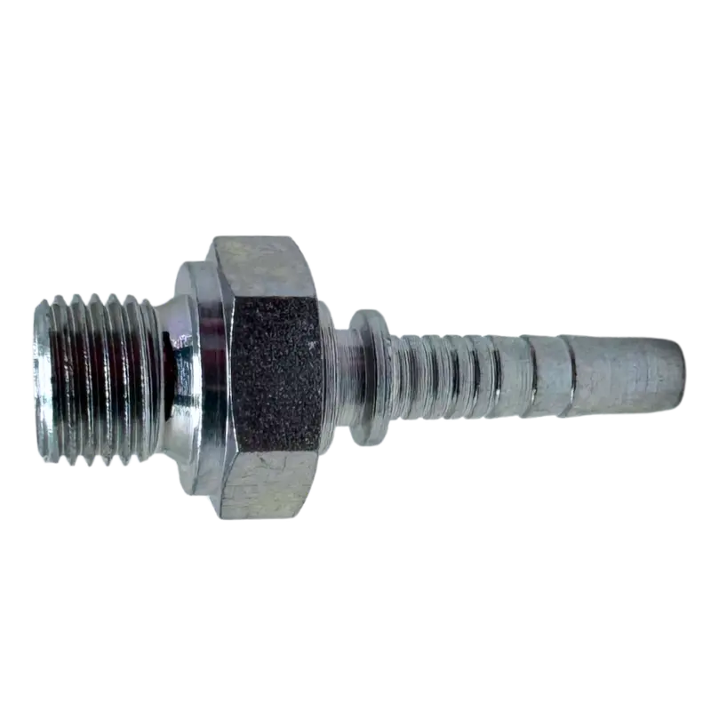 A-0404-Mbpp : Alfagomma Straight Steel Fitting Insert, 1/4 (-04) Hose X 1/4-19 (-04) Male Bspp 1