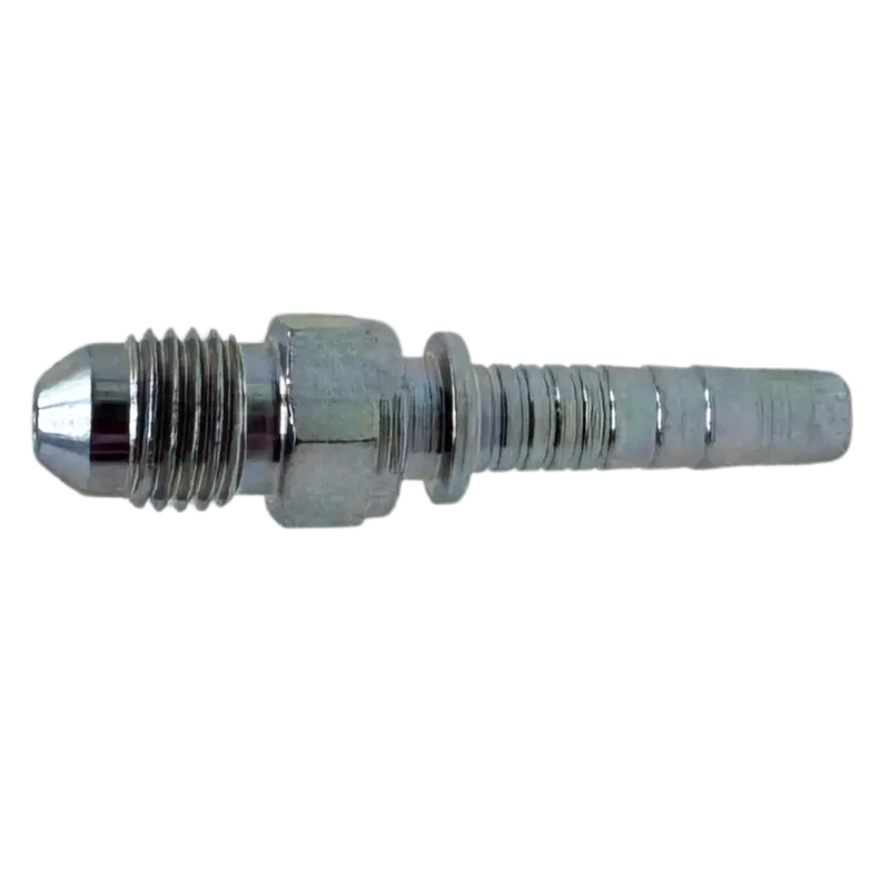 A-0404-Mjic : Alfagomma Straight Steel Fitting Insert, 1/4 (-04) Hose X 7/16-20 (-04) Male Jic 1
