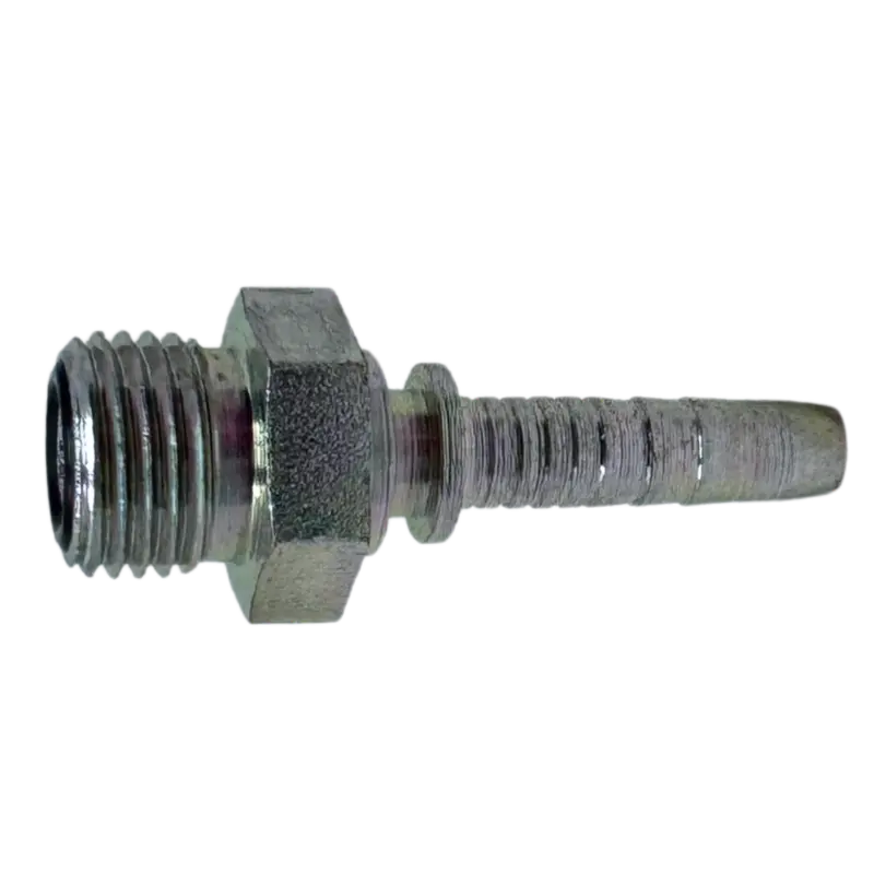 A-0404-Mofs : Alfagomma Straight Steel Fitting Insert, 1/4 (-04) Hose X 9/16-18 (-04) Male Orfs 1