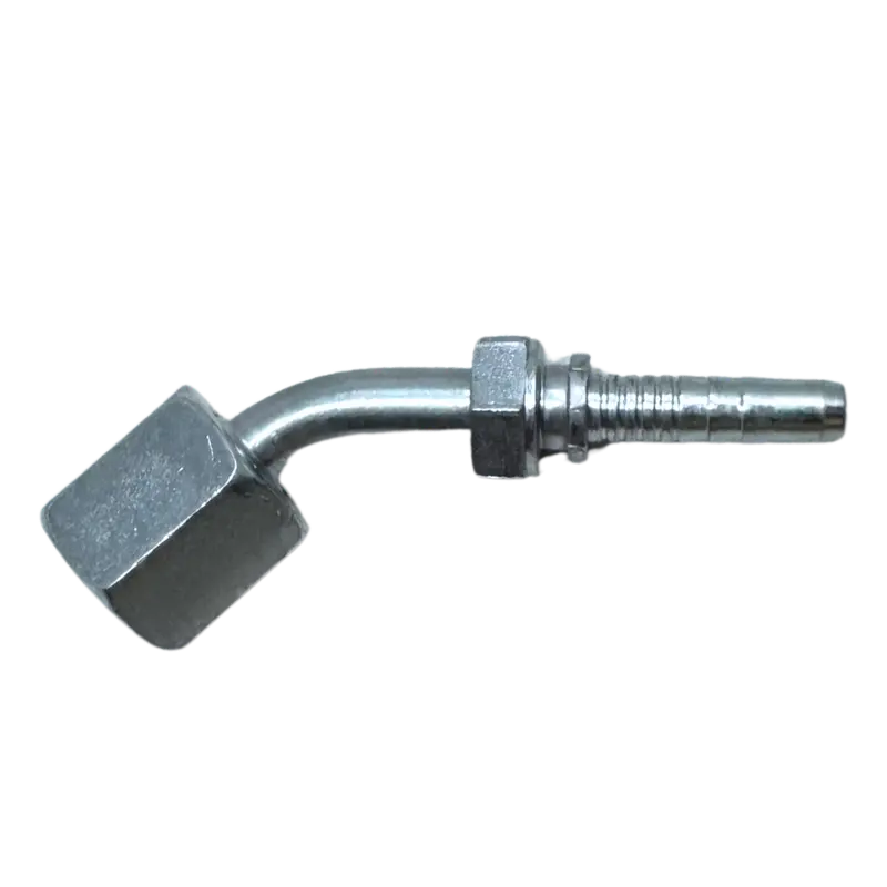 A-0406-Fj45 : Alfagomma 45-Degree Steel Fitting Insert, 1/4 (-04) Hose X 9/16-18 (-06) Female Jic Swivel 1