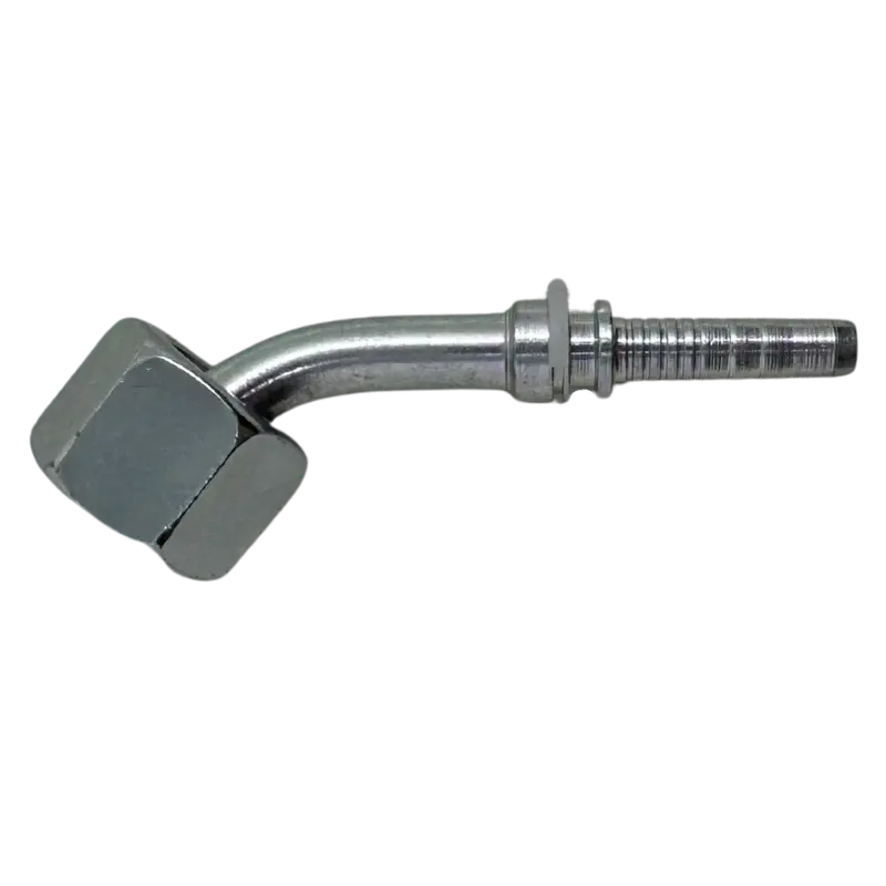 A-0406-Fo45 : Alfagomma 45-Degree Steel Fitting Insert, 1/4 (-04) Hose X 11/16-16 (-06) Female Orfs Swivel 1