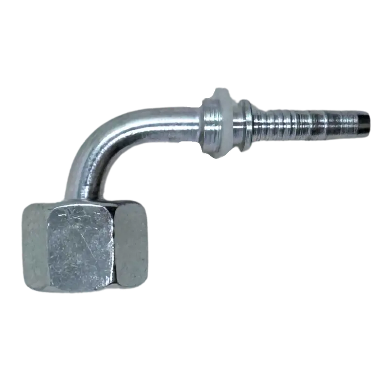 A-0406-Fo9s : Alfagomma 90-Degree Steel Fitting Insert, 1/4 (-04) Hose X 11/16-16 (-06) Female Orfs Swivel Short Drop 1