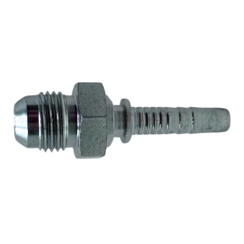 A-0406-Mjic : Alfagomma Straight Steel Fitting Insert, 1/4 (-04) Hose X 9/16-18 (-06) Male Jic 1