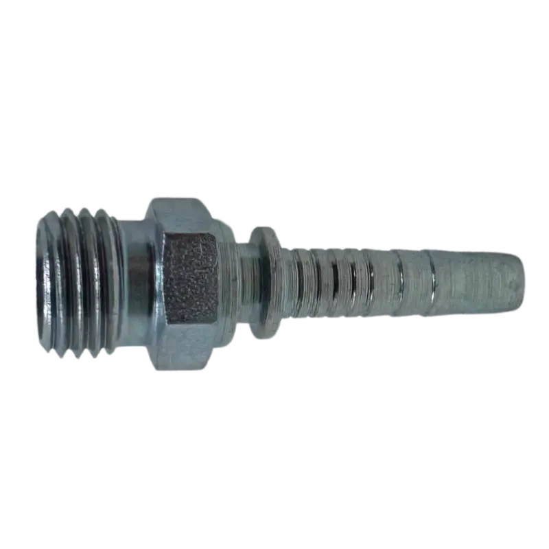 A-0414-Mmsl : Alfagomma Straight Steel Fitting Insert, 1/4 (-04) Hose X M14x1.5 (-L08) Male Light Duty Din Tube 1