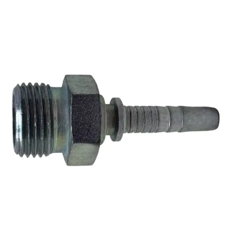 A-0418-Mmsh : Alfagomma Straight Steel Fitting Insert, 1/4 (-04) Hose X M18x1.5 (-S10) Male Heavy Duty Din Tube 1