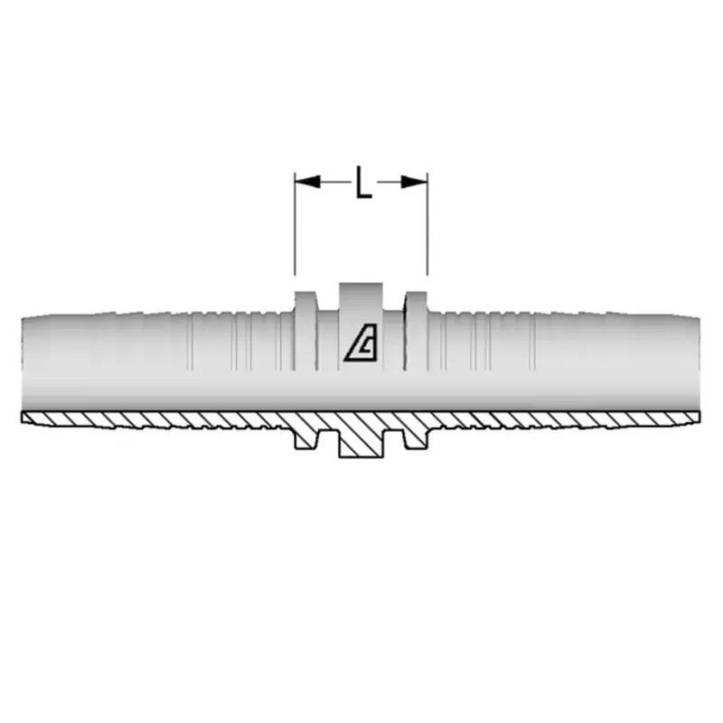 A-0505-Hmen : Alfagomma Straight Steel Hose Mender Insert, 5/16 (-05) Hose X 5/16 (-05) Hose 1