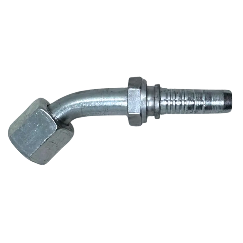A-0606-Fj45 : Alfagomma 45-Degree Steel Fitting Insert, 3/8 (-06) Hose X 9/16-18 (-06) Female Jic Swivel 1