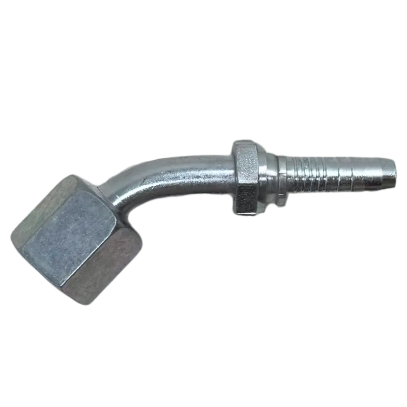 A-0608-Fj45 : Alfagomma 45-Degree Steel Fitting Insert, 3/8 (-06) Hose X 3/4-16 (-08) Female Jic Swivel 1