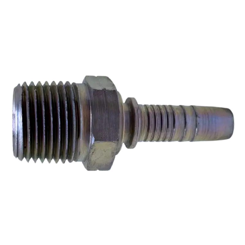 A-0608-Mnpt : Alfagomma Straight Steel Fitting, 3/8 (-06) Hose X 1/2-14 (-08) Male Nptf 1