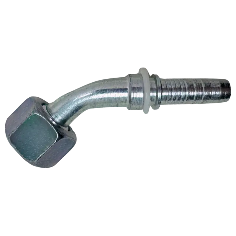 A-0618-Fm4l : Alfagomma 45-Degree Steel Fitting Insert, 3/8 (-06) Hose X M18x1.5 (-L12) Female Light Duty Din Tube Swivel 1