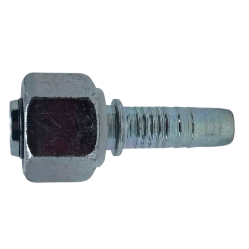 A-0618-Fmol : Alfagomma Straight Steel Fitting Insert, 3/8 (-06) Hose X M18x1.5 (-L12) Female Light Duty Din Tube Swivel 1