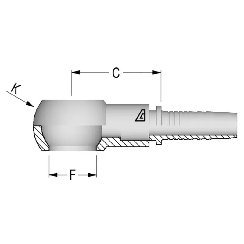 A-0618-Mban : Alfagomma Straight Steel Fitting Insert, 3/8 (-06) Hose X M18x1.5 Metric Banjo 1