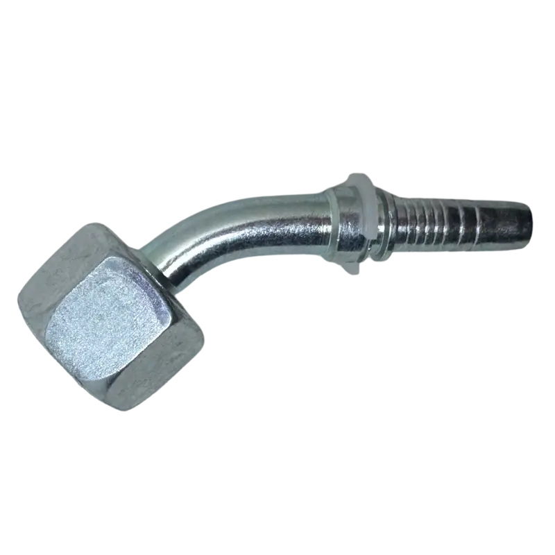 A-0622-Fm4h : Alfagomma 45-Degree Steel Fitting Insert, 3/8 (-06) Hose X M22x1.5 (-S14) Female Heavy Duty Din Tube Swivel 1