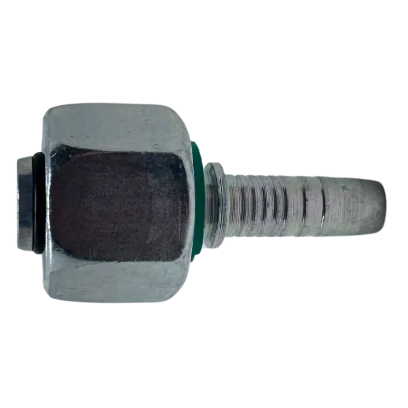A-0622-Fmoh : Alfagomma Straight Steel Fitting Insert, 3/8 (-06) Hose X M22x1.5 (-S14) Female Heavy Duty Din Tube Swivel 1