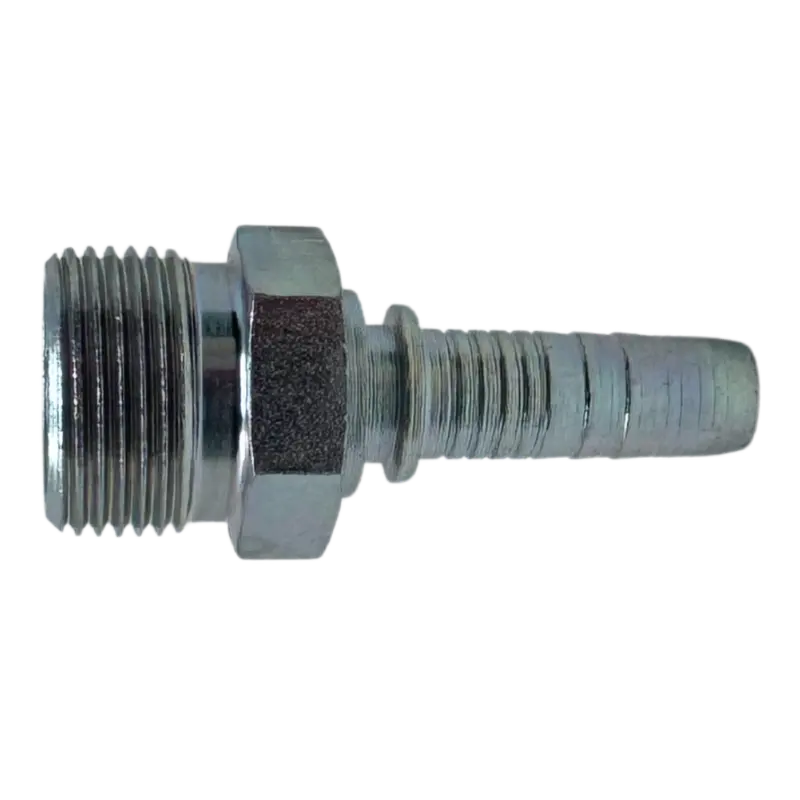 A-0622-Mmsh : Alfagomma Straight Steel Fitting Insert, 3/8 (-06) Hose X M22x1.5 (-S14) Male Heavy Duty Din Tube 1