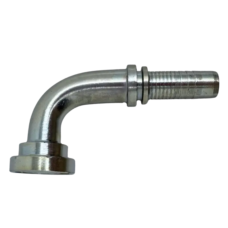 A-0808-C619 : Alfagomma 90-Degree Steel Fitting Insert, 1/2 (-08) Hose X 1/2 (-08) Code 61 Flange, 5000Psi 1
