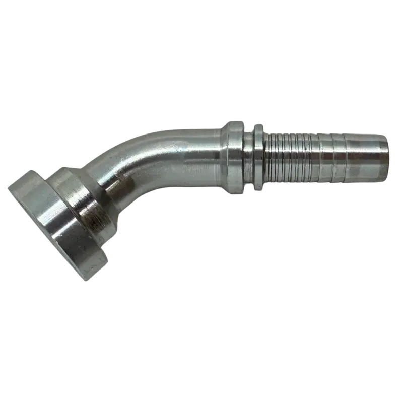 A-0808-C624 : Alfagomma 45-Degree Steel Fitting Insert, 1/2 (-08) Hose X 1/2 (-08) Code 62 Flange, 6000Psi 1