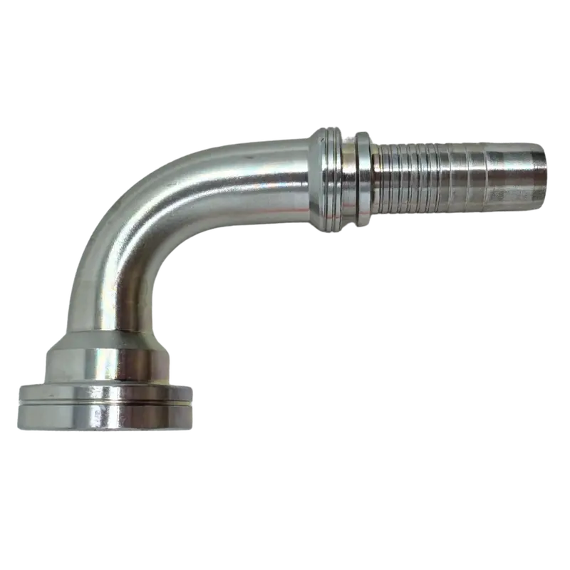 A-0808-C629 : Alfagomma 90-Degree Steel Fitting Insert, 1/2 (-08) Hose X 1/2 (-08) Code 62 Flange, 6000Psi 1