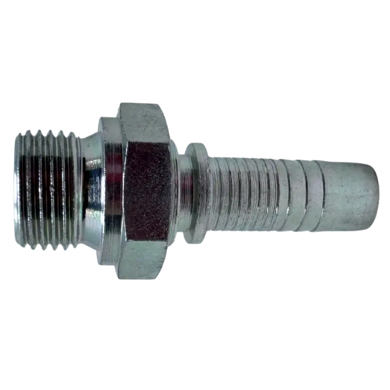 A-0808-Mbpp : Alfagomma Straight Steel Fitting Insert, 1/2 (-08) Hose X 1/2-14 (-08) Male Bspp 1