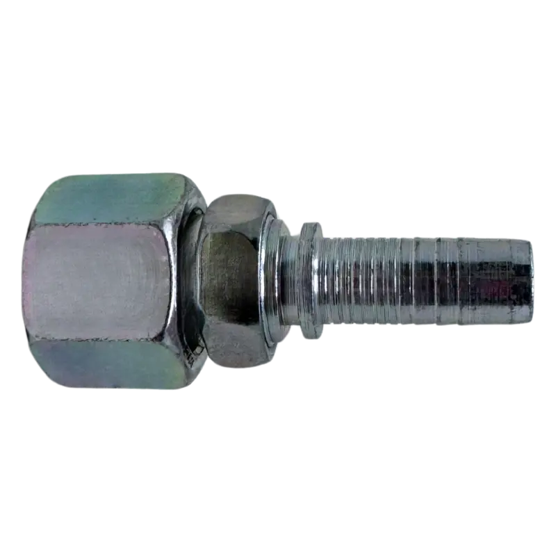 A-0810-Fofs : Alfagomma Straight Steel Fitting Insert, 1/2 (-08) Hose X 1-14 (-10) Female Orfs Double Hex 1