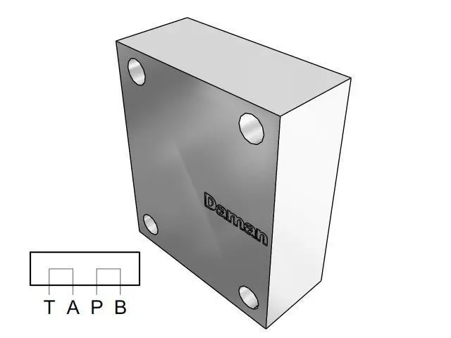 Ad03copb : Daman Cover (Blanking) Plate, Aluminum, 3000Psi, D03 (Ng6), Crossover Cover Plate, P To B, A To T 1