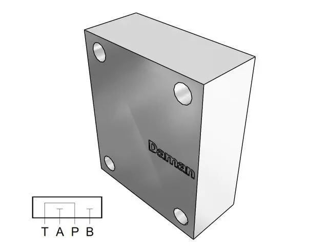 Ad03cps : Daman Cover (Blanking) Plate, Aluminum, 3000Psi, D03 (Ng6), Series Circuit, P To T, A&B Blocked 1
