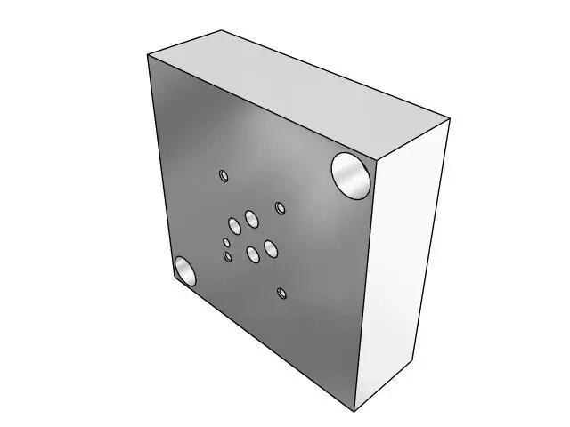 Ad03spb12p : Daman Subplate, Aluminum, 3000Psi, D03 (Ng6), Back Ported, 3/4 Npt, No Relief 1