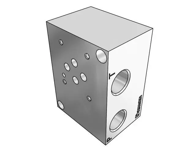 Ad03spsb8p : Daman Subplate, Aluminum, 3000Psi, D03 (Ng6), Dual Side Ported, 1/2 Npt, No Relief 1