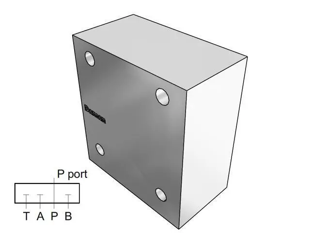 Ad05cppg : Daman Cover (Blanking) Plate, Aluminum, 3000Psi, D05 (Ng10), Parallel Circuit, All Ports Blocked, With Gauge Port 1