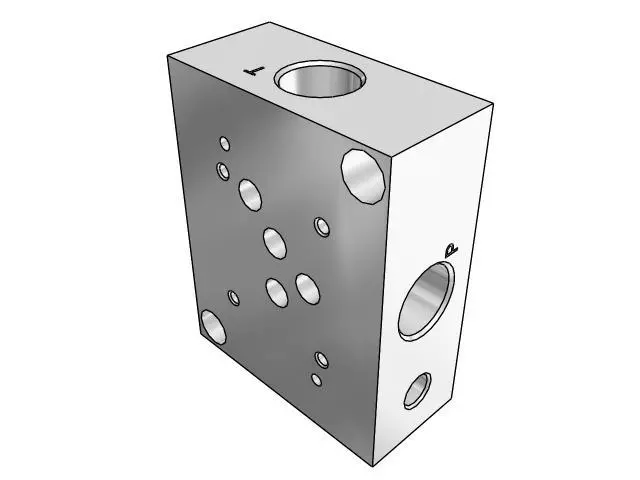 Ad05hsps12p : Daman Subplate, Aluminum, 3000Psi, D05 (Ng10) Hi Flow, Side Ported, 3/4 Npt, No Relief 1