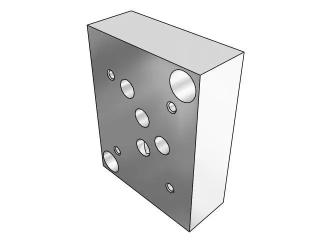 Ad05spb6p : Daman Subplate, Aluminum, 3000Psi, D05 (Ng10), Back Ported, 3/8 Npt, No Relief 1