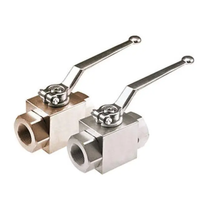 Ae2n3/8-11Dbl : Afp 2-Way Block Body Threaded Ball Valve, 7250Psi Rated, Steel, 3/8" Npt With Lock 1