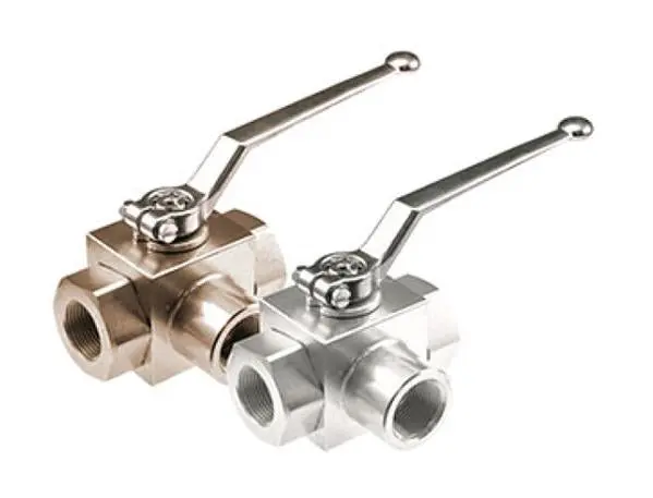 Ae3ln1/2-11Db : Afp 3-Way Block Body Threaded Ball Valve, 5075Psi Rated, Steel, 1/2" Npt 1