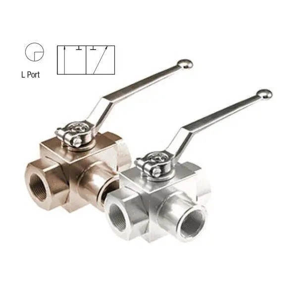 Ae3ls#4-11Dbl : Afp 3-Way Block Body Threaded Ball Valve, 5800Psi Rated, Steel, #4 Sae (1/4") With Lock 2