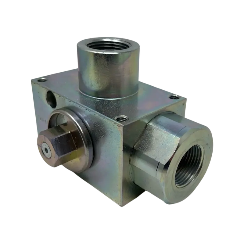 Av3ln1-11Dv : Afp 3-Way Excavator Style Ball Valve, 5075Psi Rated, Steel, 1" Npt 1