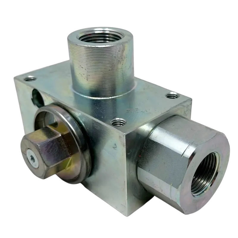 Av3ln3/4-11Dv : Afp 3-Way Excavator Style Ball Valve, 5075Psi Rated, Steel, 3/4" Npt 1