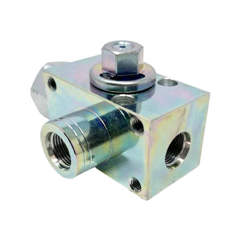 Av3ls#8-11Dv : Afp 3-Way Excavator Style Ball Valve, 5075Psi Rated, Steel, #8 Sae (1/2") 1