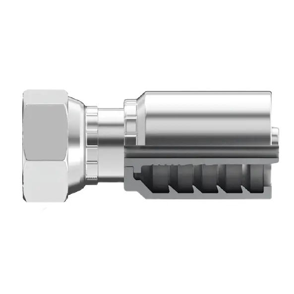 B2-Bffx-0812: Continental Hose Fitting, 0.5 (1/2") Hose Id X 3/4-14 Female Bspp, Straight Swivel Connection 1