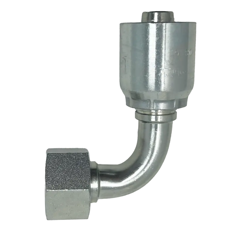 B2-Bpfx90-0808: Continental Hose Fitting, 0.5 (1/2") Hose Id X 1/2-14 Female Bspp, 90-Degree Swivel Connection 1