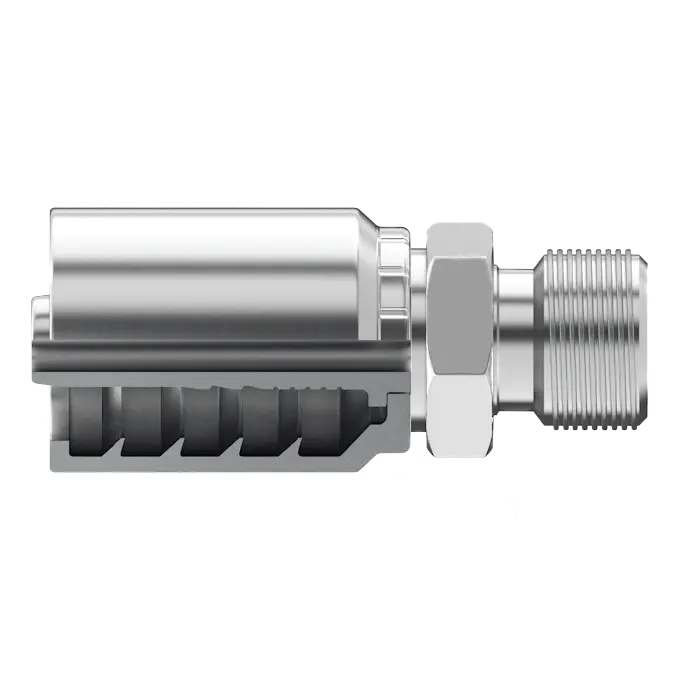B2-Bpm-1010: Continental Hose Fitting, 0.625 (5/8") Hose Id X 5/8-14 Male Bspp, Straight Rigid Connection 1