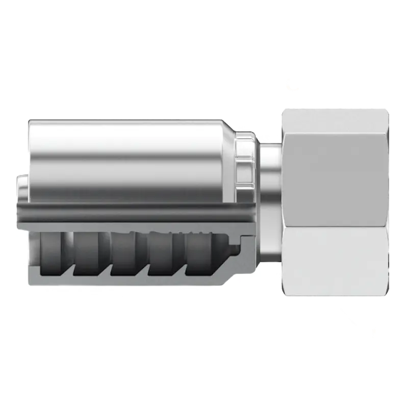 B2-Dhfx-0622: Continental Hose Fitting, 0.375 (3/8") Hose Id X 22X1.5 Female Din Heavy, Straight Swivel Connection 1