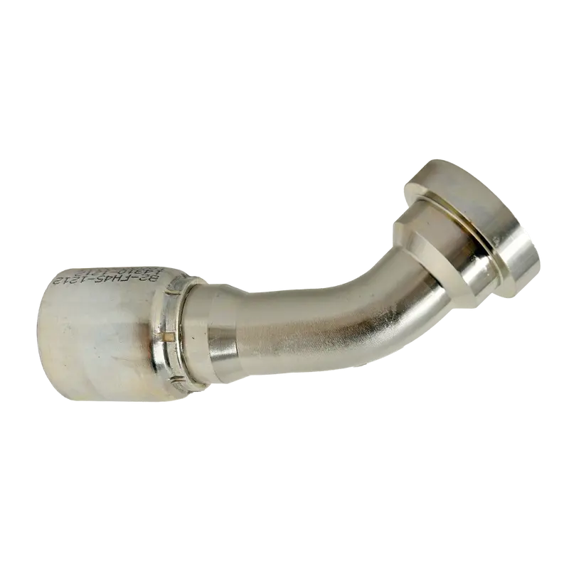 B2-Fh45-1212: Continental Hose Fitting, 0.75 (3/4") Hose Id X 0.75 (3/4") Code 62, 45-Degree Connection 1