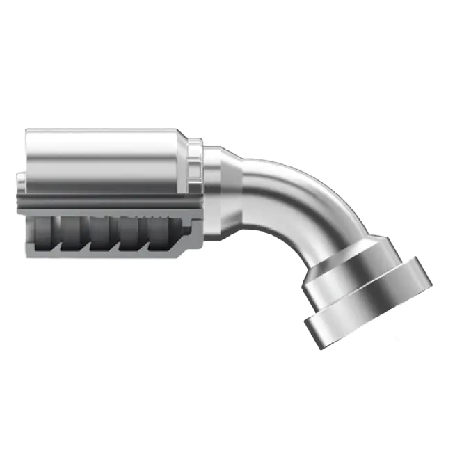 B2-Fh60-2024: Continental Hose Fitting, 1.25 (1-1/4") Hose Id X 1.5 (1-1/2") Code 62, 60-Degree Connection 1