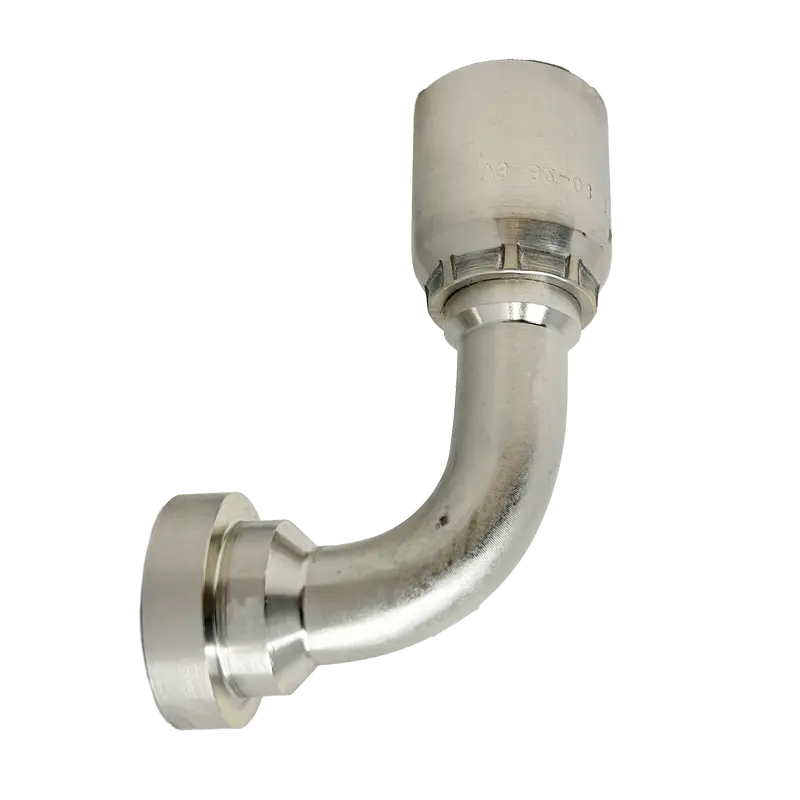 B2-Fh90-0808: Continental Hose Fitting, 0.5 (1/2") Hose Id X 0.5 (1/2") Code 62, 90-Degree Connection 1