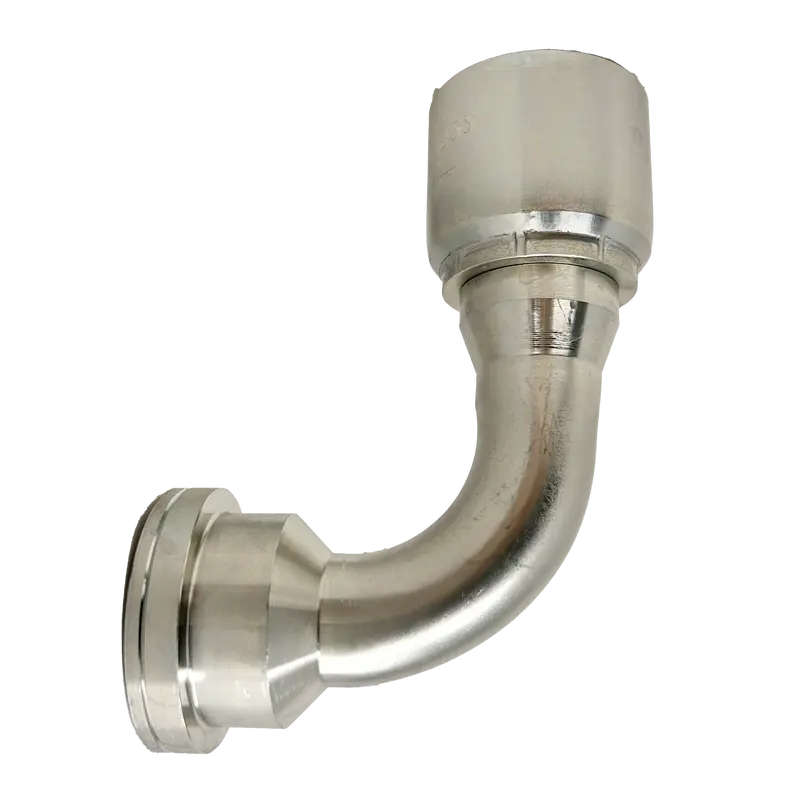 B2-Fh90-1620: Continental Hose Fitting, 1" Hose Id X 1.25 (1-1/4") Code 62, 90-Degree Connection 1