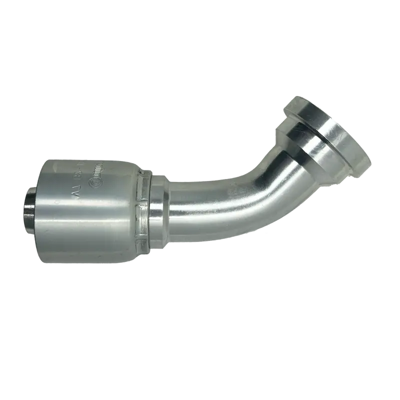B2-Fl45-1212: Continental Hose Fitting, 0.75 (3/4") Hose Id X 0.75 (3/4") Code 61, 45-Degree Connection 1