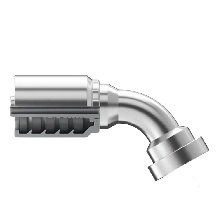 B2-Fl60-2024: Continental Hose Fitting, 1.25 (1-1/4") Hose Id X 1.5 (1-1/2") Code 61, 60-Degree Connection 1