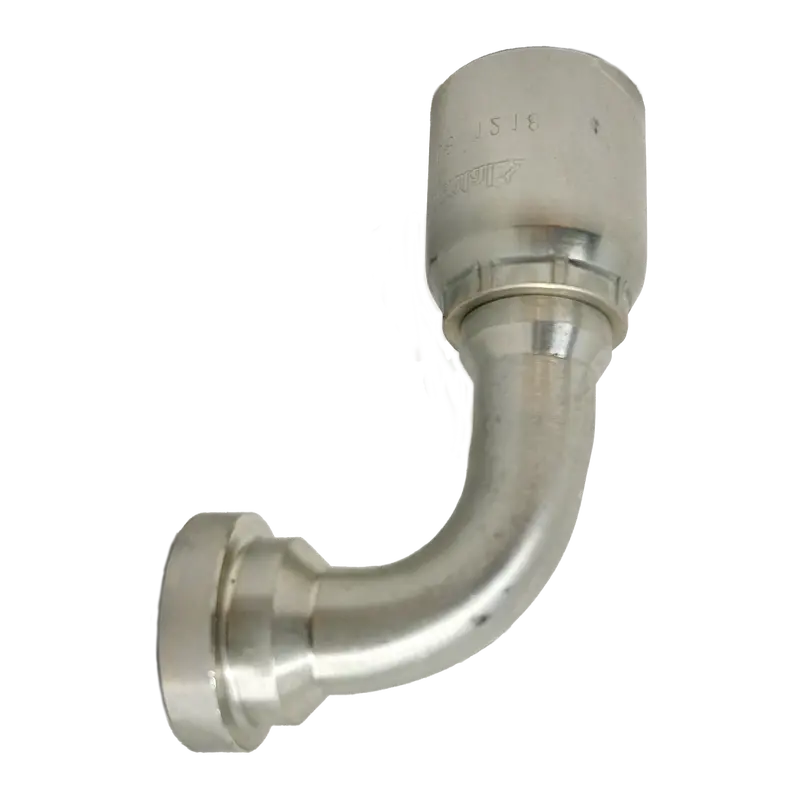 B2-Fl90-0808: Continental Hose Fitting, 0.5 (1/2") Hose Id X 0.5 (1/2") Code 61, 90-Degree Connection 1