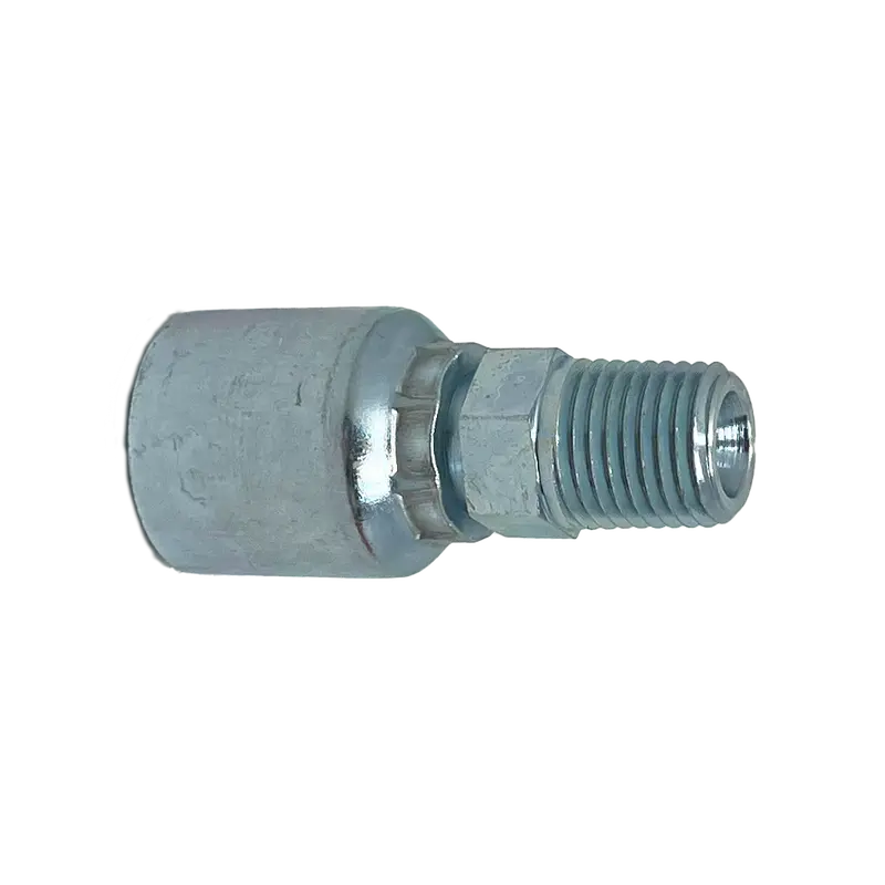 B2-Npm-0404S: Continental Hose Fitting, 0.25 (1/4") Hose Id X 1/4-18 Male Nptf, Straight Rigid Connection 1